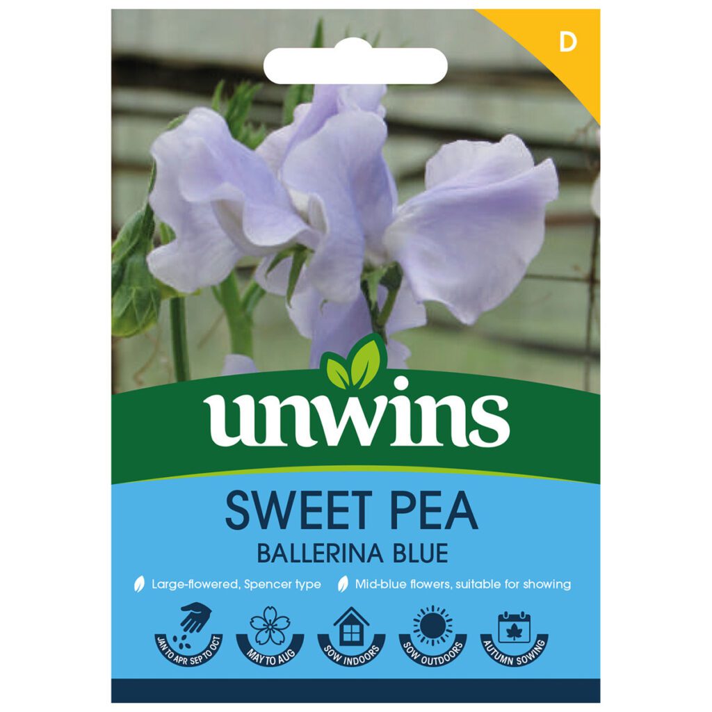 Unwins Sweet Pea Ballerina Blue Agm Seeds 5051618038393 2